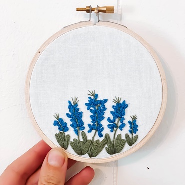 Bluebonnet Beginner Embroidery