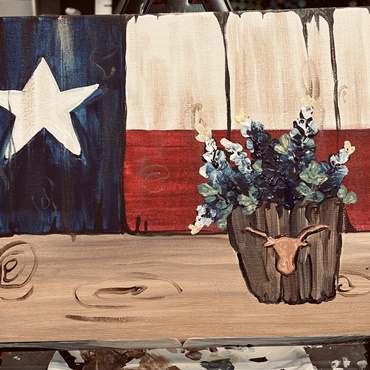 Born and Raised in Texas Canvas Painting