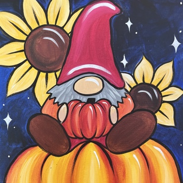 Fall Pumpkin Gnome Canvas Painting