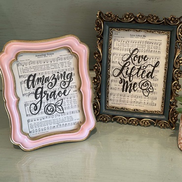 Lettering on Hymnal Paper