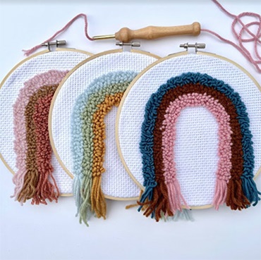 Rainbow Punch Embroidery ""