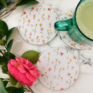 Floral Painted Coasters