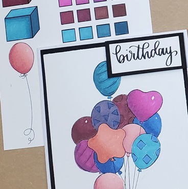 Balloons Alcohol Markers Blend and Shade