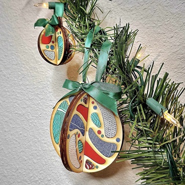 Fabric and Wood Ornaments
