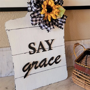 SAY Grace Shiplap cutting board