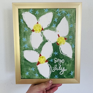 Easy Watercolor Sego Lilies
