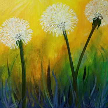 Dandelion Forest Painting