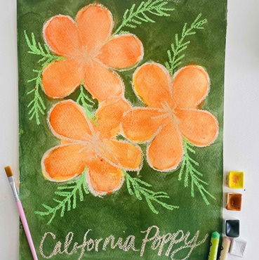 Vibrant Poppy Watercolor